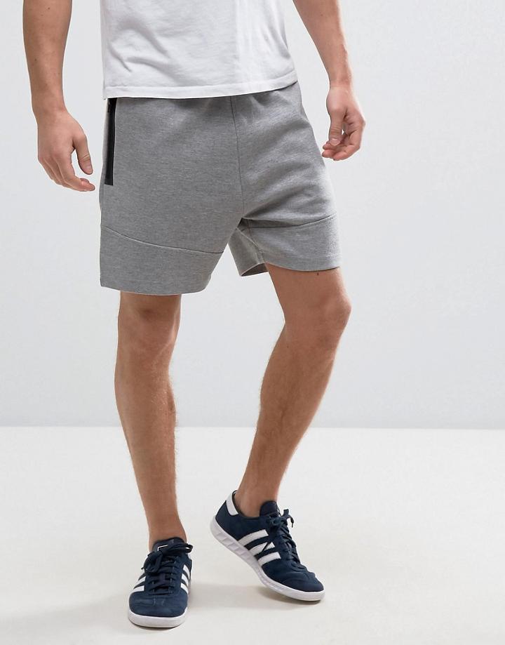 Jack & Jones Core Loose Fit Sweat Shorts Wit Zip Detail - Gray