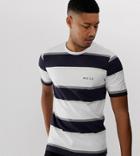 Nicce Stripe T-shirt In White - White