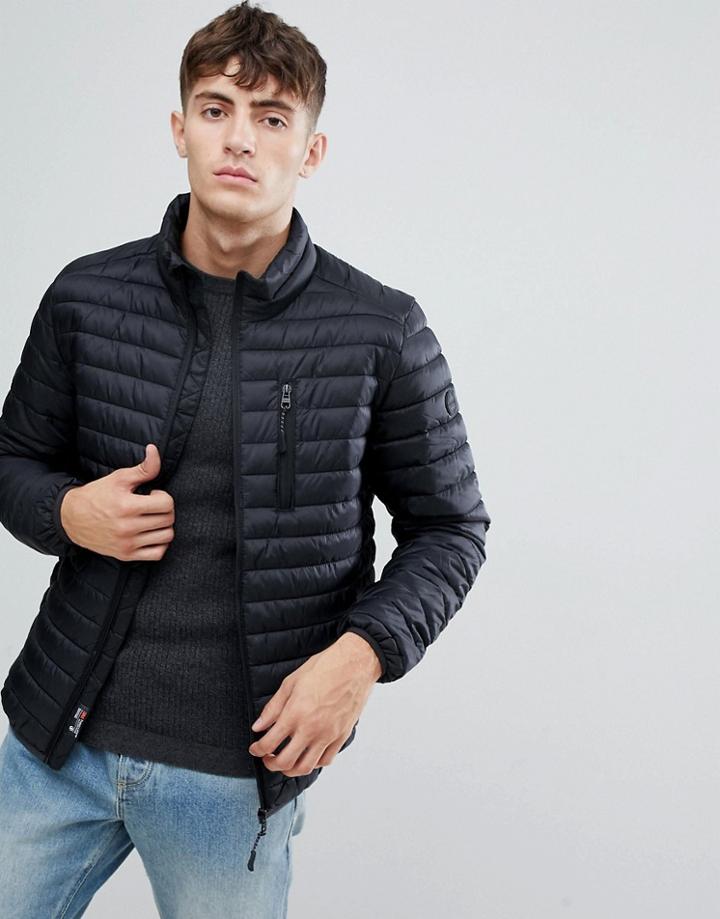 Esprit Ultra Light Thinsulate Puffer Jacket In Black - Black