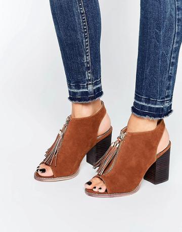 Miss Kg Saana Tan Tassel Shoe Boots - Tan