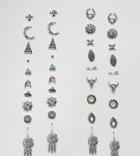 Asos Design Pack Of 18 Desert Festival Earrings - Silver