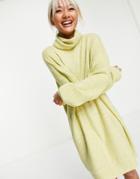 Noisy May Fine Gauge Sweater Dress In Yellow