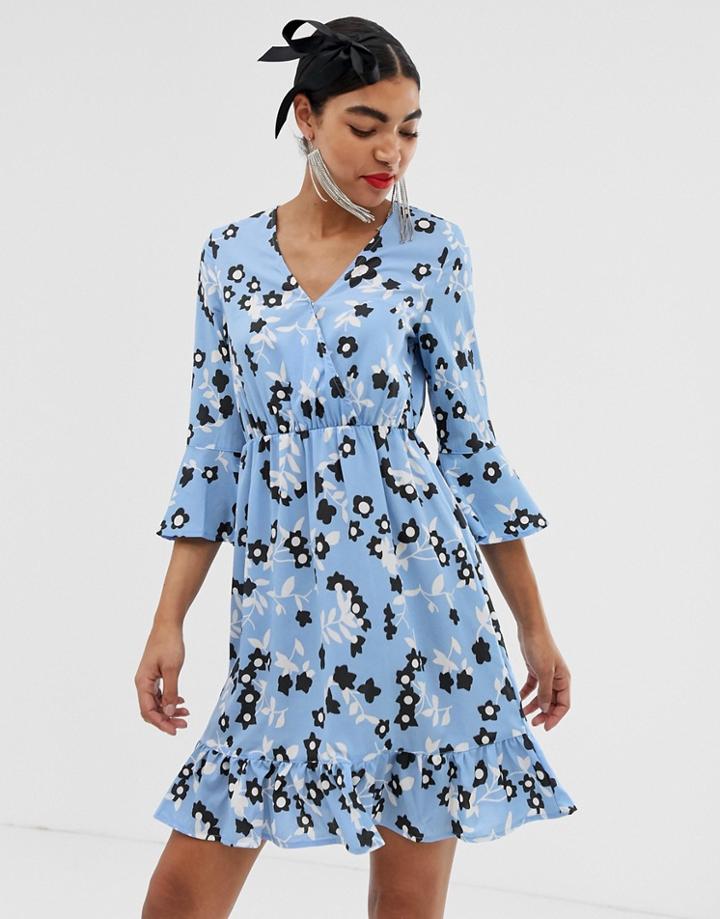 Unique21 Floral Print Smock Dress - Multi