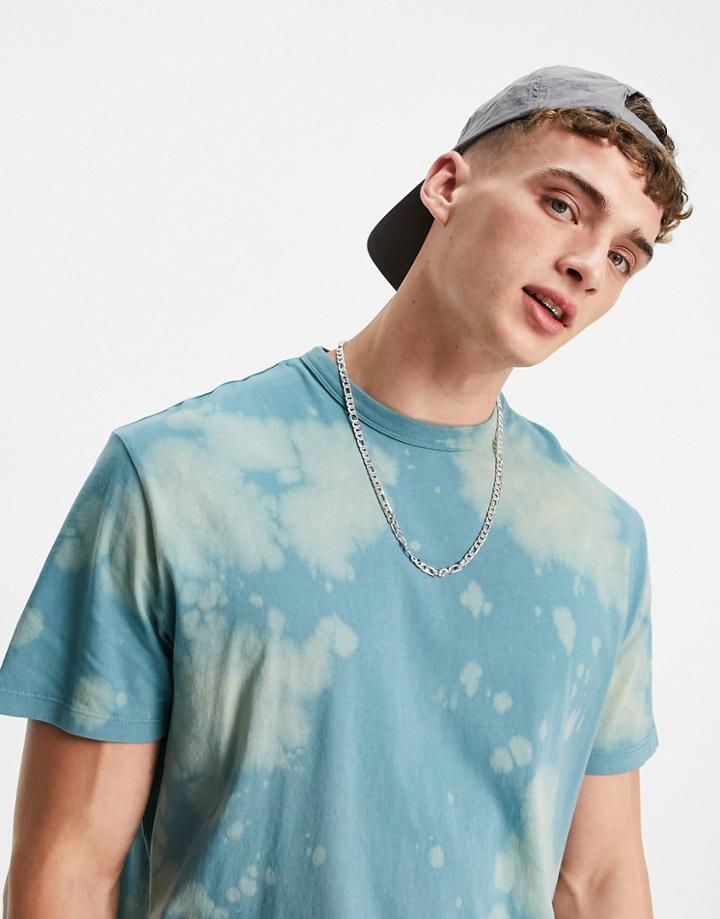 Asos Design Coordinating Oversized T-shirt In Green Tie Dye