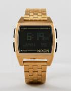 Nixon A1107 Base Digital Bracelet Watch In Gold - Gold