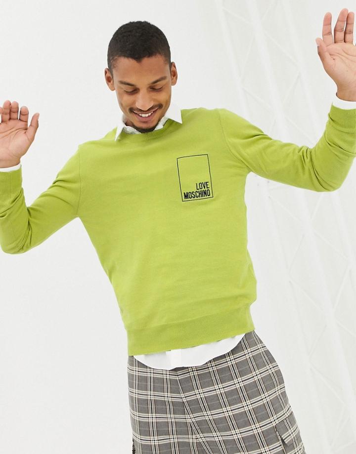 Love Moschino Box Logo Sweater - Green