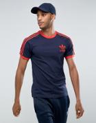 Adidas Originals California T-shirt In Blue Bq1878 - Blue