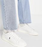 Polo Ralph Lauren X Asos Exclusive Collab Court Sneakers In Cream With Pony Logo-white