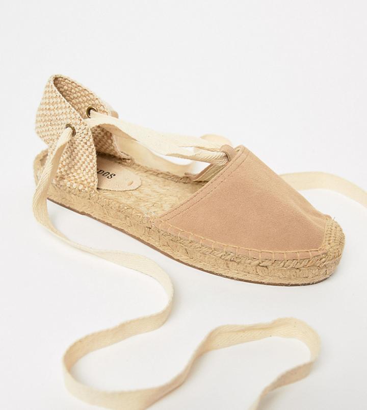 Soludos Leather Gladiator Espadrilles - Cream