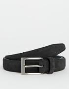 Esprit Skinny Belt In Stitch Suede - Gray