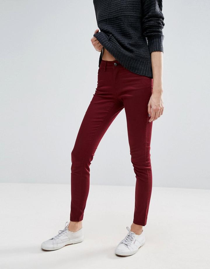 Jdy Skinny Low South Pant - Red