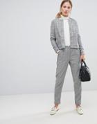 Y.a.s Jekky Check Tailored Pants-gray