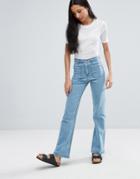 Brave Soul Paige Wide Leg Jeans - Blue