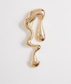 Asos Design Abstract Paint Drip Brooch In Gold Tone - Gold