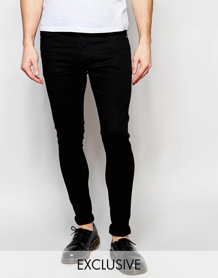 Liquor & Poker Jeans Stretch Super Skinny Black - Black