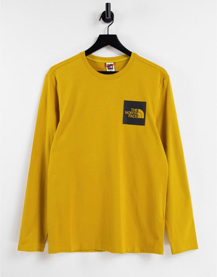 The North Face Fine Long Sleeve T-shirt In Yellow