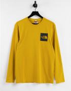 The North Face Fine Long Sleeve T-shirt In Yellow