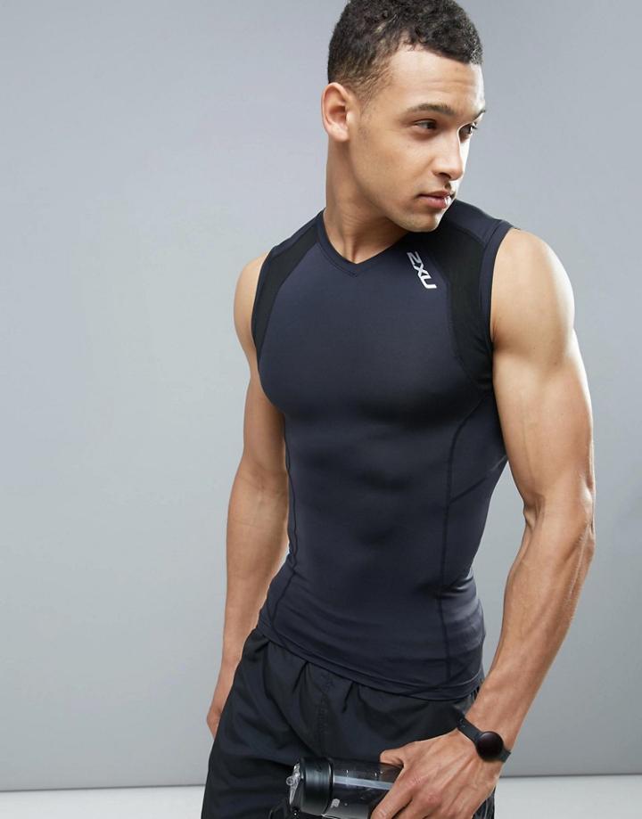 2xu Compression Tank In Black Ma2306a - Black