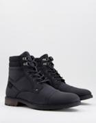 River Island Boots With Zip In Black