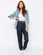 Asos Joggers In Denim Effect - Denim Look