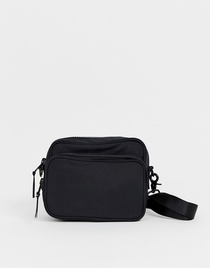 Weekday Zip Detail Cross Body Bag In Black - Black