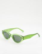 A.kjaerbede Winnie Unisex Round Retro Sunglasses In Green