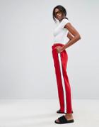 Asos Tailored Jogger With Side Stripe - Red