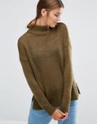 New Look High Neck Sweater - Green