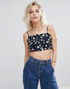 Goldie Crop It Floral Crop Top - Blue