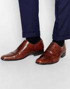 Red Tape Lace Up Smart Shoes With Toe Cap Detail - Brown