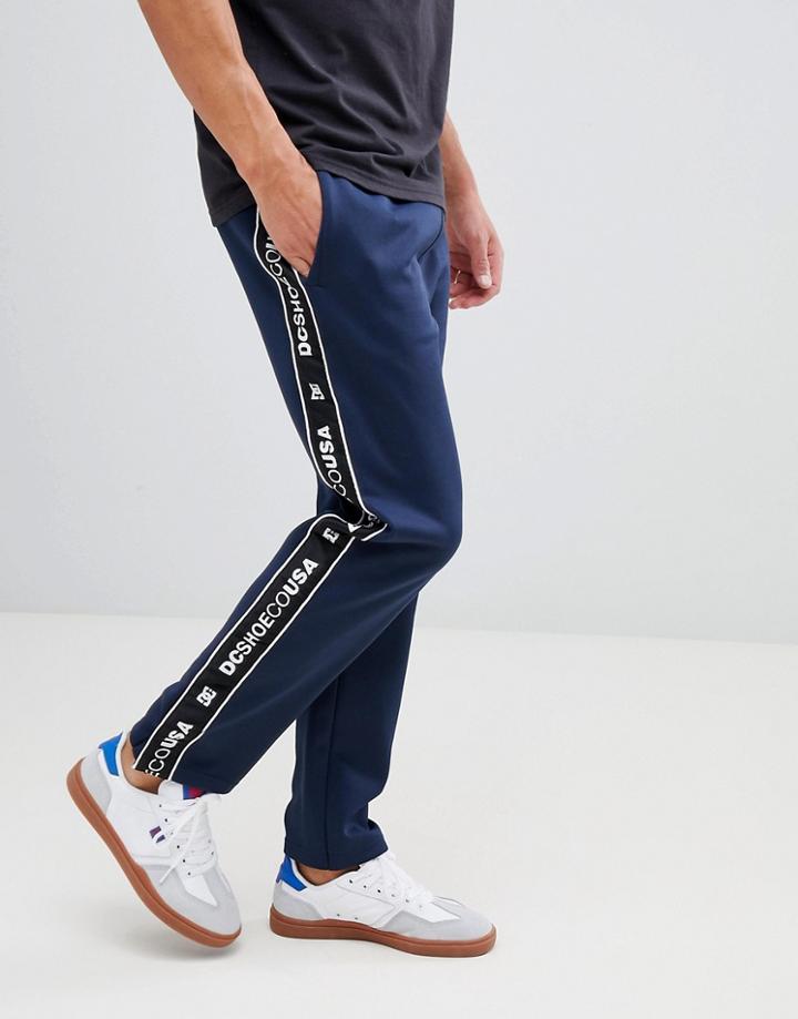 Dc Shoes Joggers With Logo Taping In Navy - Navy