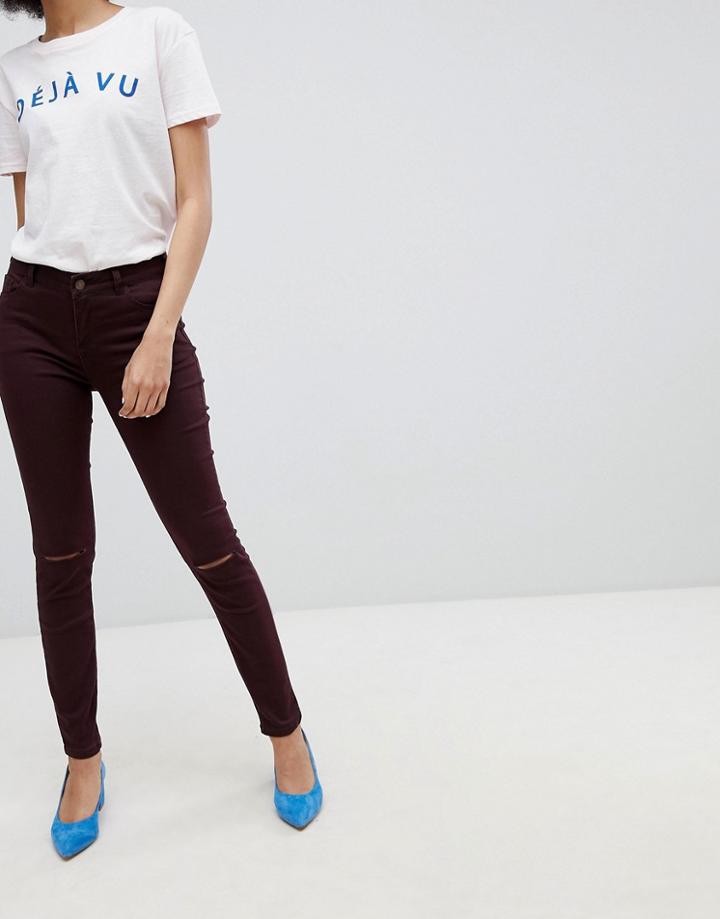Urban Bliss Ripped Skinny Jeans-purple
