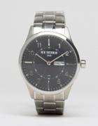 Ben Sherman Spitalfields Day & Date Bracelet Watch Wb002bm - Silver