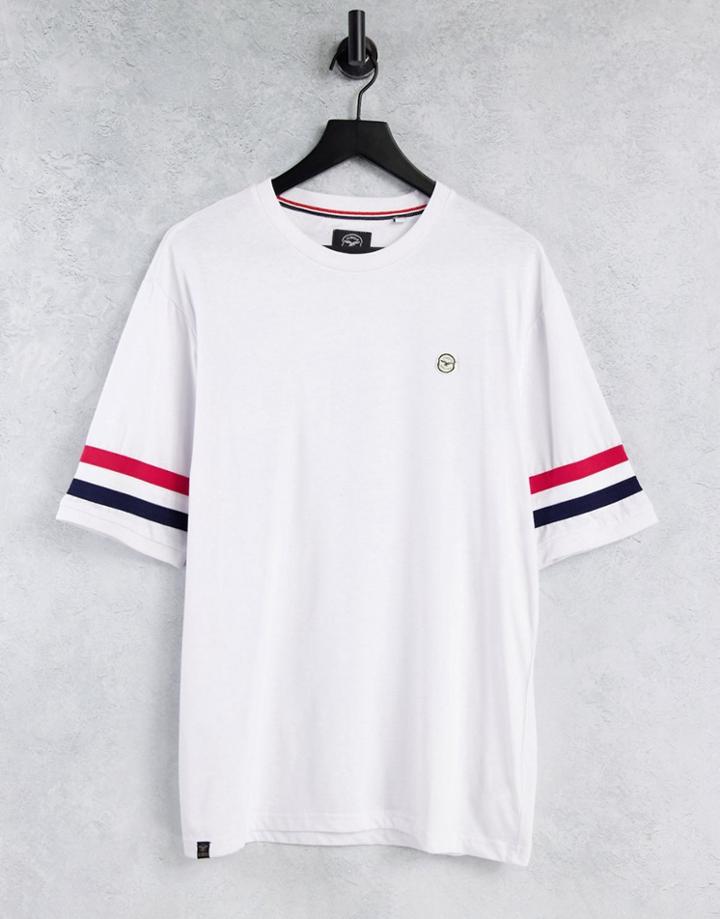 Le Breve Arm Stripe T-shirt In White