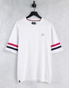 Le Breve Arm Stripe T-shirt In White