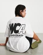 Asos Weekend Collective Oversized T-shirt With Large Back Logo In White