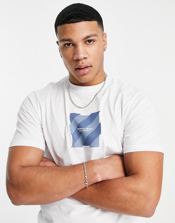 Marshall Artist Chevron Box T-shirt In White
