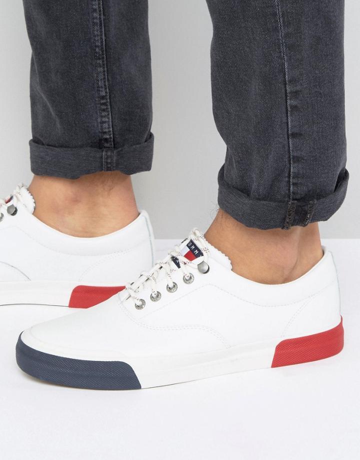Tommy Jeans Yarmouth Sneakers Leather In White - White