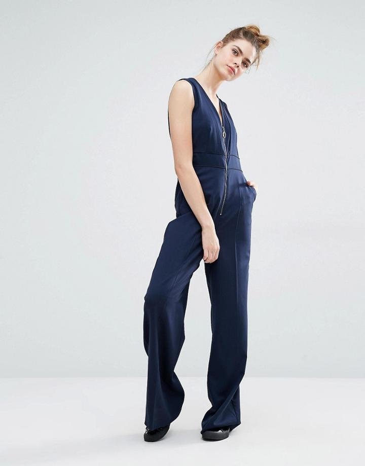 Sportmax Code Fanale Sleeveless Jumpsuit - 002 Navy