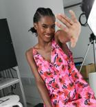 Asos Made In Kenya Floral Print Cami Top - Part Of A Set-pink