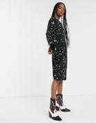 Religion Elation Tunic Dress In Mystical Foil Print-black