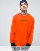 Reclaimed Vintage Oversized Long Sleeve T-shirt With Sinister Print -