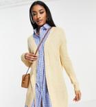 Parisian Tall Tie Front Cardigan In Beige-neutral