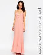Jarlo Petite Helena Sweetheart Neckline Bandeau Maxi Dress - Pink