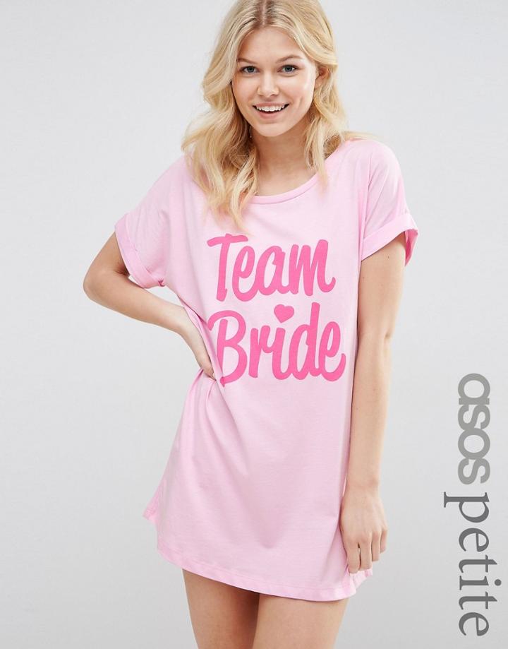 Asos Petite Bridal Team Bride Sleep Tee - Pink