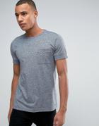 Esprit Slim Fit T-shirt With Pocket And Cuffed Sleeve - Gray