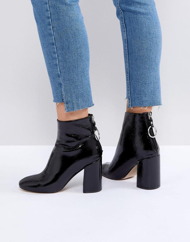 Steve Madden Posed Black Heeled Ankle Boots - Black