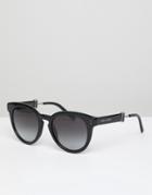 Marc Jacobs 129/s Round Sunglasses In Black - Black