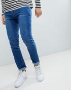 Boohooman Skinny Jeans In Blue Wash - Blue