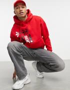 Adidas Originals Forum Hoodie In Bright Red